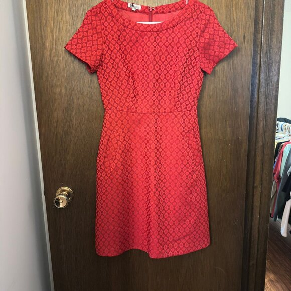 Floral Patterned Poppy Embroidery like Dress - Picture 1 of 3